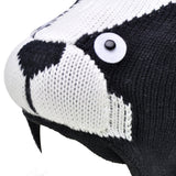 HGRQ189 Black&White  -  Lovely Dog Shaped Knitted Winter Hat (Was £3.00)