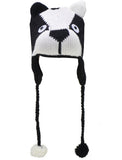 HGRQ189 Black&White  -  Lovely Dog Shaped Knitted Winter Hat (Was £3.00)