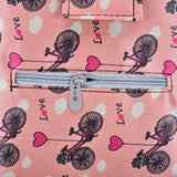 HGRQ334 PINK - Assorted Colors - Bicycle Print Trolley Bag