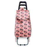 HGRQ334 PINK - Assorted Colors - Bicycle Print Trolley Bag