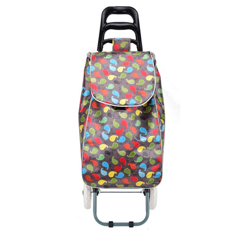 HGRQ337 GREY - Assorted Colors - Cartoon Chick Pattern Print Trolley Bag
