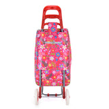 HGRQ338 FUSHIA - Assorted Colors - Cartoon Flowers Pattern Printed Trolley Bag