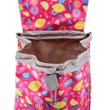 HGRQ338 FUSHIA - Assorted Colors - Cartoon Flowers Pattern Printed Trolley Bag