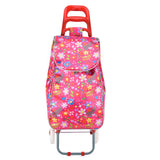 HGRQ338 FUSHIA - Assorted Colors - Cartoon Flowers Pattern Printed Trolley Bag