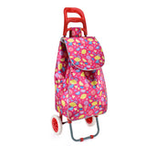 HGRQ341 FUSHIA - Assorted Colors - Cartoon Fruit Pattern Printed Trolley Bag