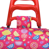 HGRQ341 FUSHIA - Assorted Colors - Cartoon Fruit Pattern Printed Trolley Bag