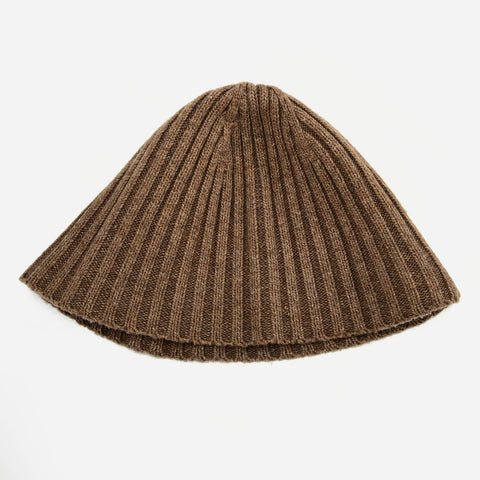 HW003-KHAKI -   Ladies autumn/winter knitted bucket hat