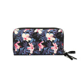 LB00320 DARK GREY - Simple Short Wallet With Flower And Flap Design