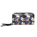 LB00320 DARK GREY - Simple Short Wallet With Flower And Flap Design