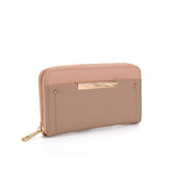 LB00620 Beige - Fashion Long Wallet With Studs Decoration