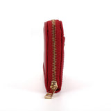 LB00620 RED - Fashion Long Wallet With Studs Decoration