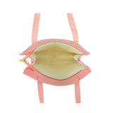 QQ2020-4 Pink  -  Bowknot Decoration Patent Large Women Tote Bag Casual Handbag
