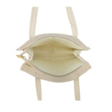 QQ2020-5 Beige - Bowknot Decoration Patent Large Women Tote Bag Casual Handbag