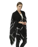 SF1027 Black - Oversize Supersoft Cape Scarf