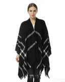 SF1027 Black - Oversize Supersoft Cape Scarf