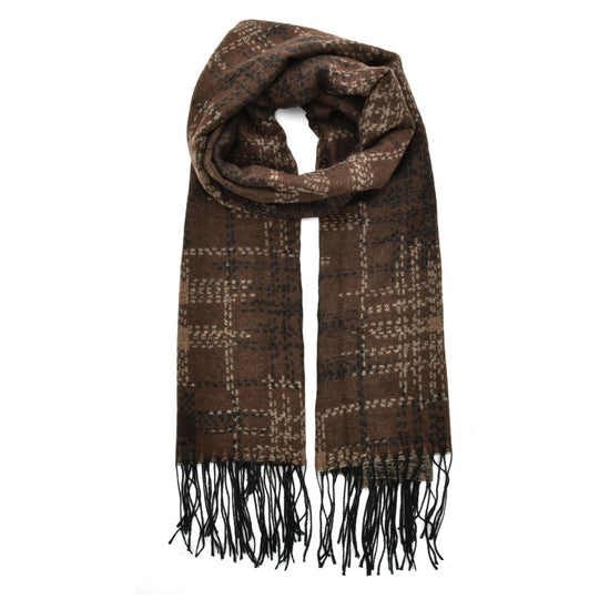 SF1060 Coffee - New Plaid Scarves For Ladies