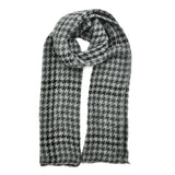SF1084 Grey - Classic Houndstooth Print Scarf