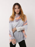 SF1121 Grey - Contrasting Colors Lattice Pattern Scarf And Shawl