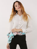 SF1122 Pink - Colorful Lines Scarf And Shawl With Alphabet Patterns