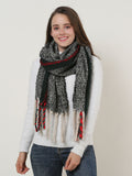 SF1127 Black - Variegated Color Stripe Scarf For Women