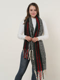 SF1127 Black - Variegated Color Stripe Scarf For Women