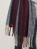 SF1127 Navy - Variegated Color Stripe Scarf For Women