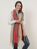 SF1127 Pink - Variegated Color Stripe Scarf For Women