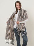 SF1130 Pink â€“ Variegated Color Lattice Pattern Scarf With Tassels