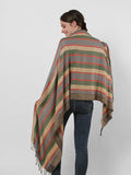 SF1132 Camel - Various Pattern Scarf With Colorful Tassels