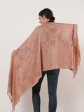 SF1135 Pink - Retro Pattern Scarf With Tassels
