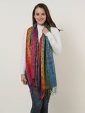 SF1136-3 - Rainbow Color Butterfly Scarf With Tassels