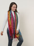 SF1136-3 - Rainbow Color Butterfly Scarf With Tassels