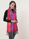 SF1137-1 - Rainbow Color Elk Pattern Scarf With Tassels