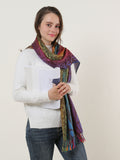 SF1139-3 - Rainbow Color Leopard Print Scarf With Tassels
