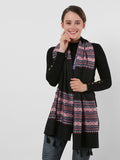 SF1157 Black - Bohemia Style Small Geometric Pattern Scarf