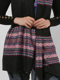 SF1157 Black - Bohemia Style Small Geometric Pattern Scarf