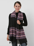 SF1157 Black - Bohemia Style Small Geometric Pattern Scarf