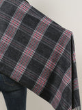 SF1161 Black - Lattice Pattern Scarf With Pearls Decoration