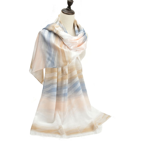 SF1208 PINK - Gradient Pattern Scarf For Women