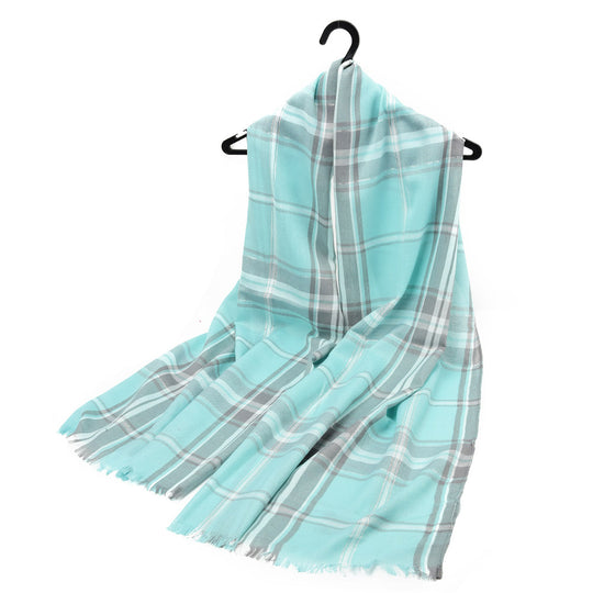 SF1217 GREEN - Lattice Pattern Scarf For Women