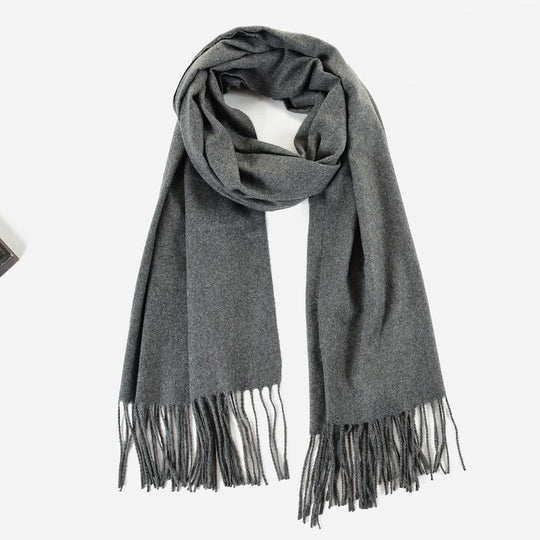SF1231-DARKGREY Single Color Classic Scarf Autumn & Winter