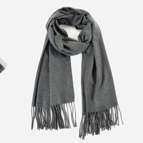 SF1231-DARKGREY Single Color Classic Scarf Autumn & Winter