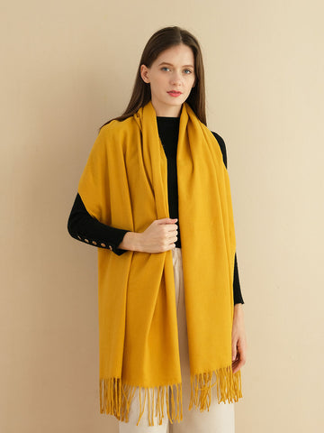 SF1231-YLW- Single Color Classic Scarf Autumn & Winter