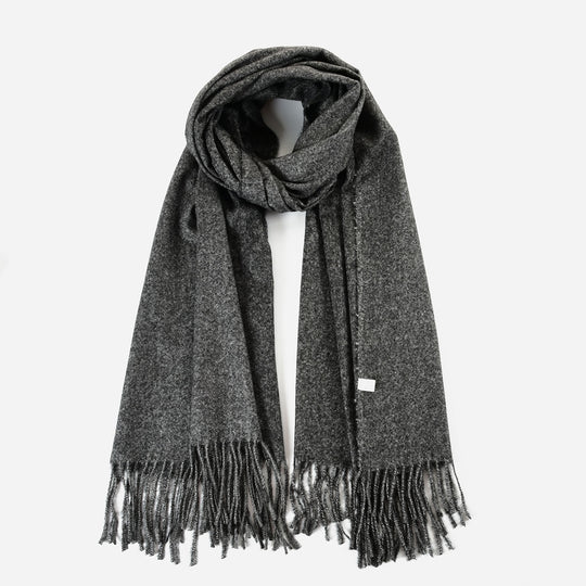SF1234-BLACK Warm Single Color Winter Scarf