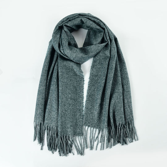 SF1234-GREEN Warm Single Color Winter Scarf
