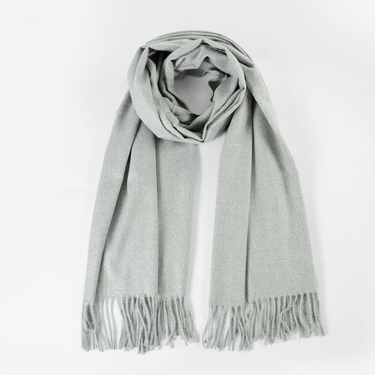 SF1234-GREY Warm Single Color Winter Scarf
