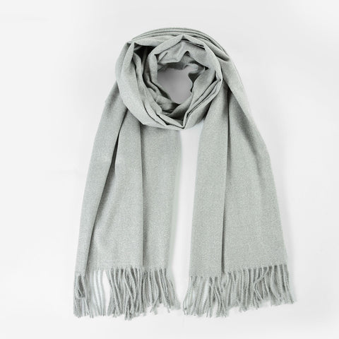 SF1234-GREY Warm Single Color Winter Scarf