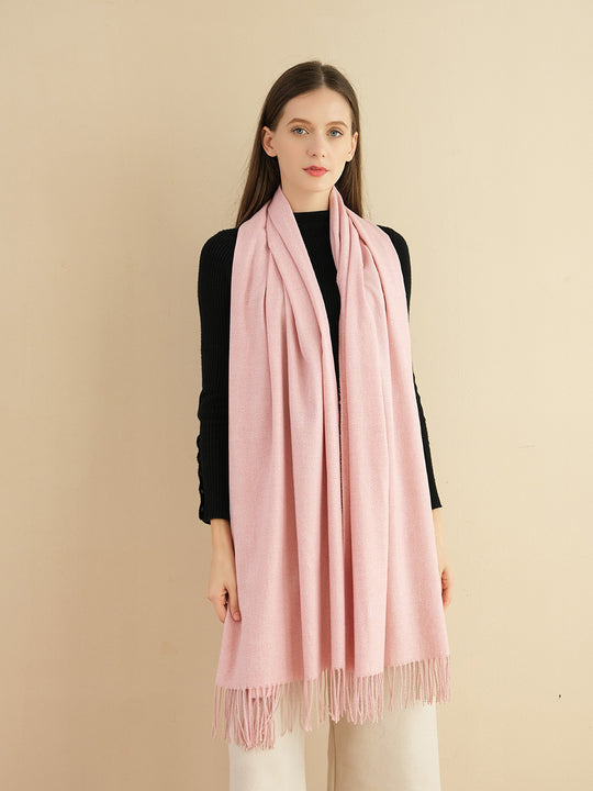 SF1234-PKN Warm Single Color Winter Scarf
