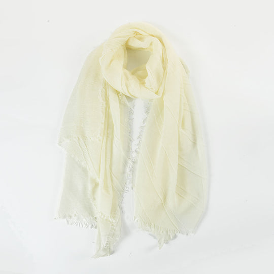 SF1252-WHITE New Fashion Style Scarf For Autumn & Winter