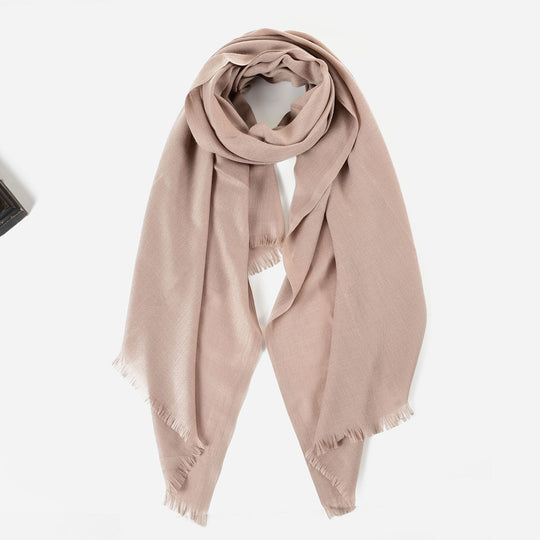 SF1253-CAMEL Single Color Diamond Scarf